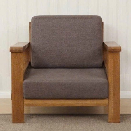 Slatted Oak : Ghế Sofa Đơn Gỗ Sồi Kèm Nệm